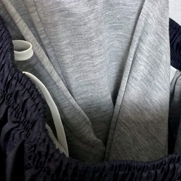 NEW Vtg 90s Nike Womens Medium Track Sweatpants Black Swoosh Pants Y2K Lined 31" - Picture 10 of 10